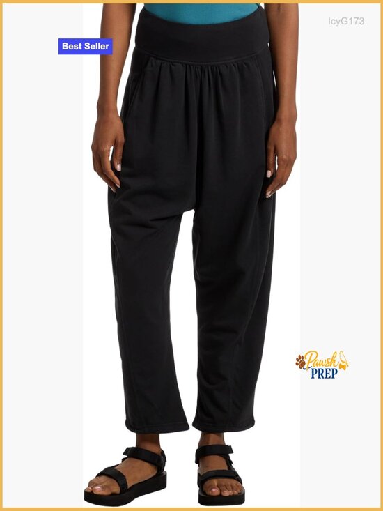 Pants - Relaxed Fit Harem Yoga Pants, Mid-Rise Pull On, Lightweight